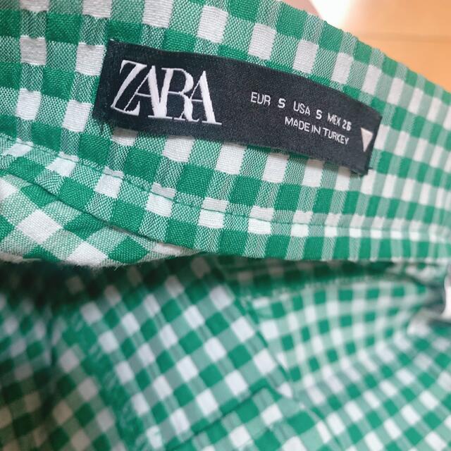 ZARA(ザラ)の【10/31まで価格⚠️】 ZARA ギンガムチェックパンツ sｻｲｽﾞ レディースのパンツ(カジュアルパンツ)の商品写真