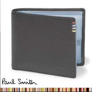 ポールスミス(Paul Smith)の【新品未使用】ポール・スミスコントラストインサイド二つ折り財布ブラック×ブルー(折り財布)