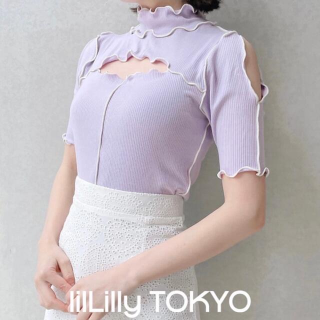 lilLilly(リルリリー)のリブトップス レディースのトップス(カットソー(半袖/袖なし))の商品写真