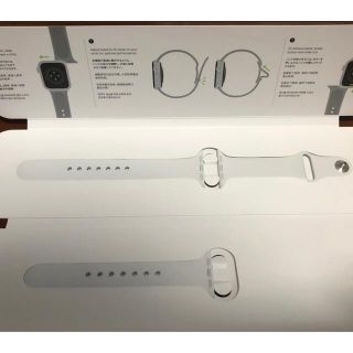 アップル(Apple)のApple Watch sport band 40mm white 純正(ラバーベルト)