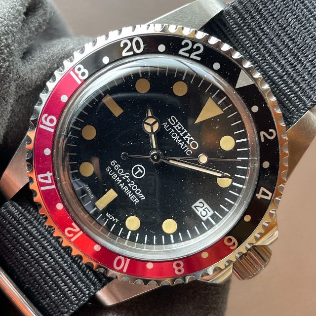 ジミーズ様専用 SEIKO MOD NH35 GMT ビンテージ カスタム時計 目玉