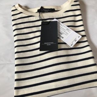 マックスマーラ(Max Mara)の新品  MAXMARAウィークエンド ボーダーカットソー /M/オフ白•ネイビー(カットソー(長袖/七分))