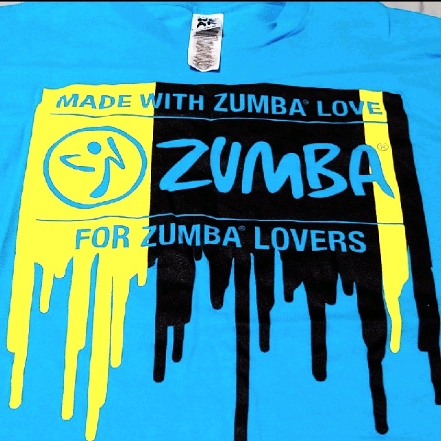 Zumba(ズンバ)のUSED Zumba ズンバ　男女兼用フリーサイズ　Tシャツ スポーツ/アウトドアのトレーニング/エクササイズ(トレーニング用品)の商品写真