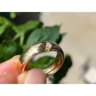 NIESSINGニーシング18kダイヤモンドリング18金幅広リング内甲丸 NIESSINGニーシング18kダイヤモンドリング18金幅広リング内甲丸