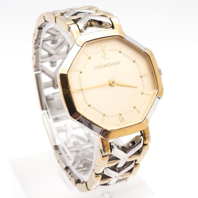 超歓迎定番 美品 YSL イブサンローラン 腕時計 シャンパンゴールド 箱