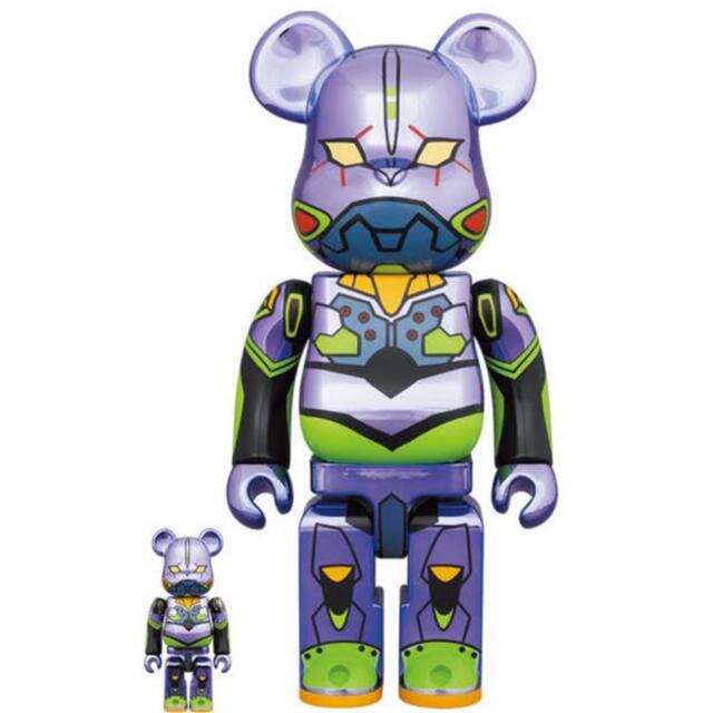 BE@RBRICK エヴァンゲリオン初号機 CHROME 100%&400% 素晴らしい外見