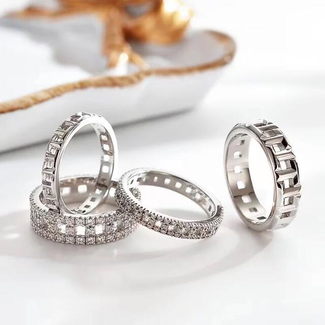 Tiffany & Co.(ティファニー)のAAAジルコニア　スターリングシルバー925  　リング　US7 レディースのアクセサリー(リング(指輪))の商品写真