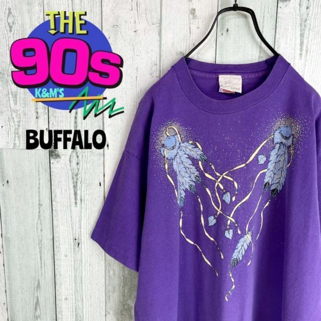 80's フルーツオブザルーム  BUFFALO ネイティブフェザー　Tシャツ