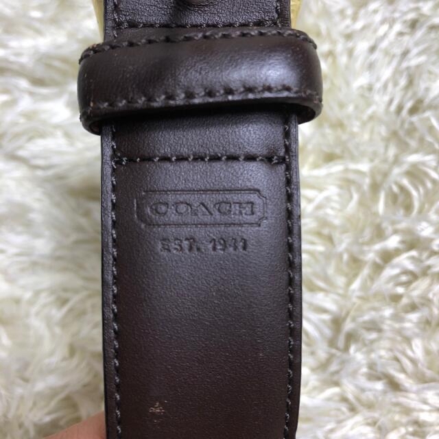 COACH(コーチ)のcoach コーチ ベルト ダークブラウン レザー  メンズのファッション小物(ベルト)の商品写真