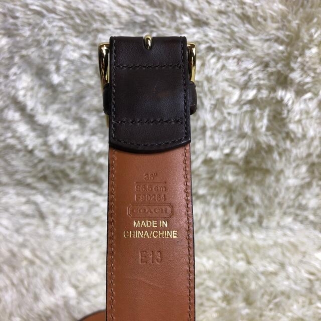 COACH(コーチ)のcoach コーチ ベルト ダークブラウン レザー  メンズのファッション小物(ベルト)の商品写真