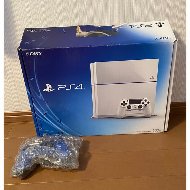 PlayStation4(プレイステーション4)のPlayStation4 CUH-1100A (ホワイト・500GB) エンタメ/ホビーのゲームソフト/ゲーム機本体(家庭用ゲーム機本体)の商品写真