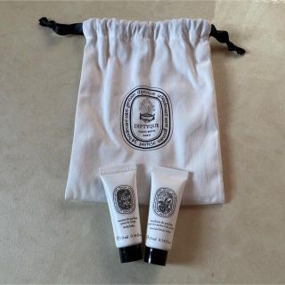 ディプティック(diptyque)のディプティック サンプル2点 巾着セット未使用 ローズ ハンド&ボディローション(サンプル/トライアルキット)