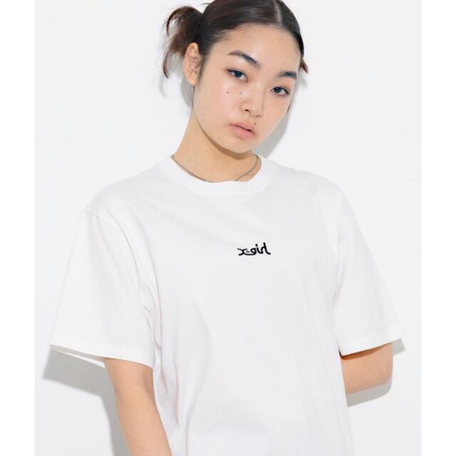 X-girl(エックスガール)の【新品タグ付き】X-girl Tシャツ ホワイト レディースのトップス(Tシャツ(半袖/袖なし))の商品写真