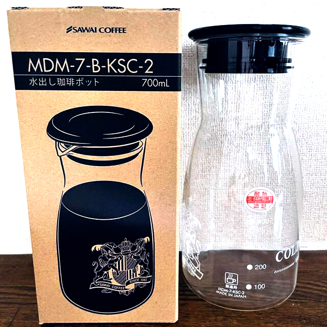70%OFFアウトレット ハリオ 水出しコーヒーポット HARIO 水出しコーヒー 水出し珈琲 アイスコーヒー 珈琲 ガラスポット ポット 700ml MDM-7-B-KSC-2 澤井珈琲 オリジナル コーヒー器具 コラボ商品 ※冷凍便同梱 新品●HARIO×澤井珈琲 オリジナル コラボ商品 水出し珈琲ポット 700ml