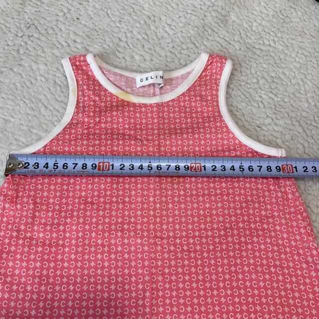 celine セリーヌ 100 タンクトップ ワンピース ロゴ Tシャツ ピンク 子供服の通販 by パンダ CELINE セリーヌ 100cm タンクトップ
