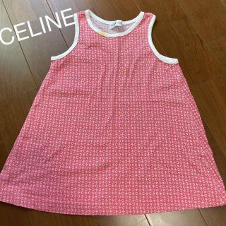 セリーヌ(celine)のセリーヌ  100 タンクトップ ワンピース ロゴ Tシャツ ピンク 子供服(ワンピース)