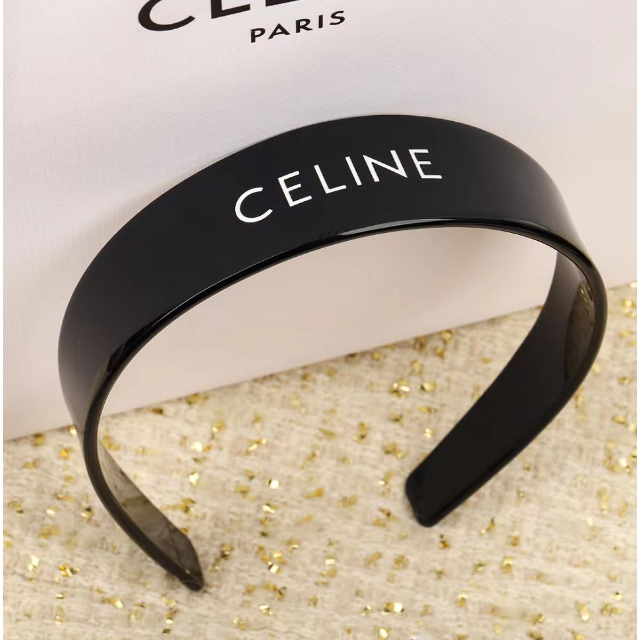CELINE】 モノクローム ヘッドバンド カチューシャ CELINE】 モノクローム ヘッドバンド カチューシャ