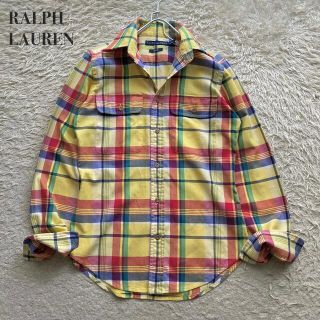 ラルフローレン(Ralph Lauren)のRALPH LAUREN スリムフィット チェックド コットンシャツ イエロー(シャツ/ブラウス(長袖/七分))