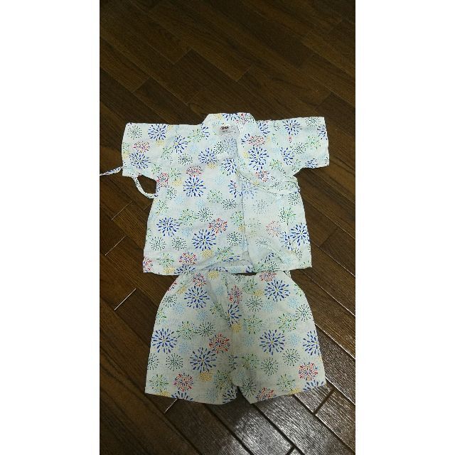 日本製　キッズ男浴衣上下セット　90cm キッズ/ベビー/マタニティのキッズ服男の子用(90cm~)(甚平/浴衣)の商品写真