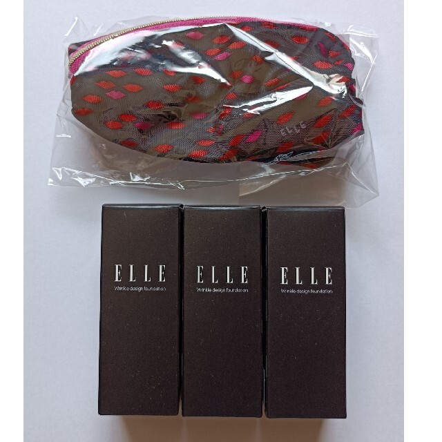 ELLE(エル)のELLE リンクルデザインファンデーション15g×3本 コスメ/美容のベースメイク/化粧品(ファンデーション)の商品写真