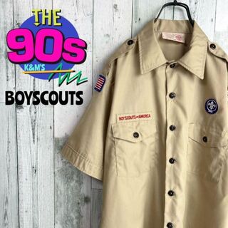 90's ボーイスカウトUSA製　ロゴ刺繍　ヴィンテージ  シャツ