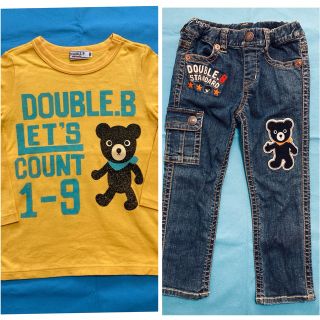 ダブルビー(DOUBLE.B)の【ざべ様専用】ダブルビー☆ジーパン&ロンT　2点セット(Tシャツ/カットソー)