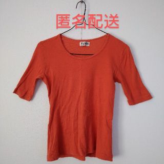 ELMATE オレンジ半袖トップス(Tシャツ(半袖/袖なし))