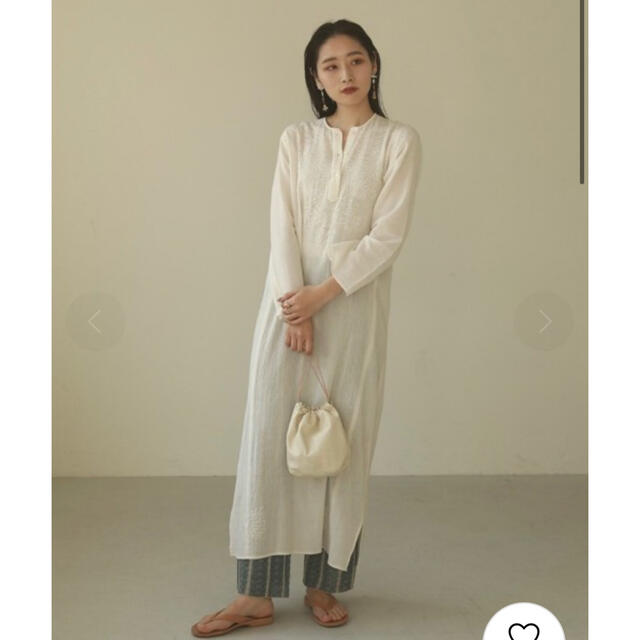 TODAYFUL(トゥデイフル)のみほ様専用　todayful Embroidery Gauze Dress 38 レディースのワンピース(ロングワンピース/マキシワンピース)の商品写真