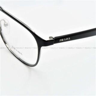 PRADA - PRADA VPR 54X YDC-1O1 メガネ フレーム ブラック×シルバーの