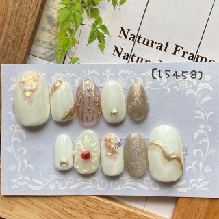 ネイルチップ　ニュアンスネイル　セルフネイル　オフィスネイル コスメ/美容のネイル(つけ爪/ネイルチップ)の商品写真