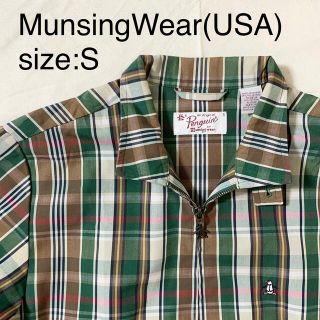 マンシングウェア(Munsingwear)のMunsingWear(USA)ビンテージチェックスイングトップ(ブルゾン)