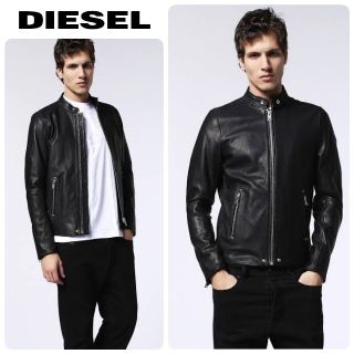 ディーゼル(DIESEL)の定価127,600円 ディーゼル 最高級ラムレザーシングルライダースジャケット(ライダースジャケット)