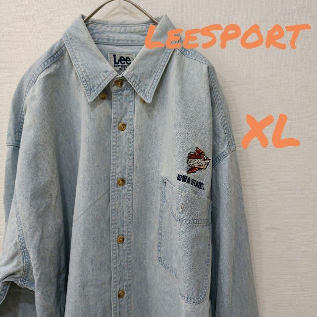 Lee(リー)の三重太郎様専用　LeeSPORT　リースポーツ　長袖シャツ　デニム　刺繍 メンズのトップス(シャツ)の商品写真