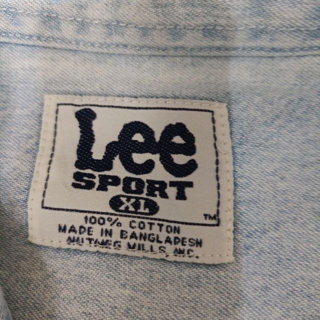 Lee(リー)の三重太郎様専用　LeeSPORT　リースポーツ　長袖シャツ　デニム　刺繍 メンズのトップス(シャツ)の商品写真