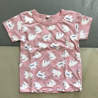 ニシマツヤ(西松屋)の新品 西松屋 しろくまプリントTシャツ ピンク 95cm(Tシャツ/カットソー)