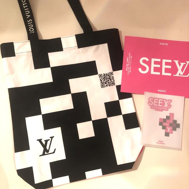 最終価格】ルイヴィトン 展示会 ノベルティバッグ 黒白ピンク レア