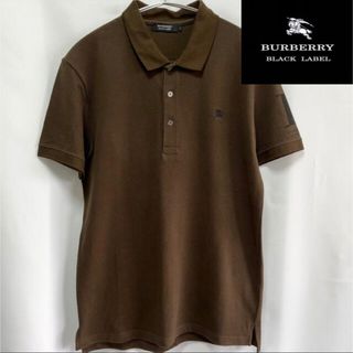 バーバリーブラックレーベル(BURBERRY BLACK LABEL)の【新品】BURBERRY BBL⑤シックなナイトライダーロゴ&袖デカプリントロゴ(ポロシャツ)