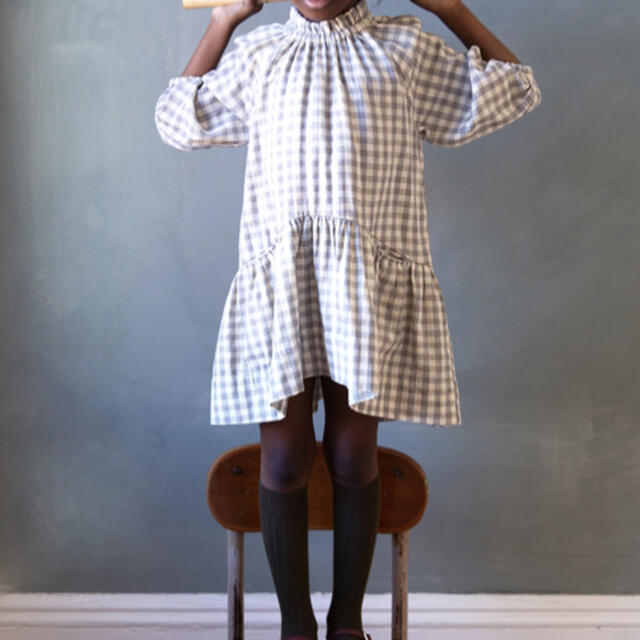 soor ploom Edith Dress, Gingham ワンピース 5y - 1