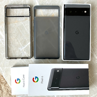 Google Pixel - au Google Pixel 6 ブラック 128GB 美品 ケース2種付き