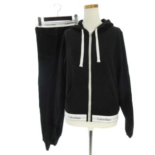 カルバンクライン(Calvin Klein)のカルバンクライン セットアップ トップフーディ パーカー 黒  M S(パジャマ)