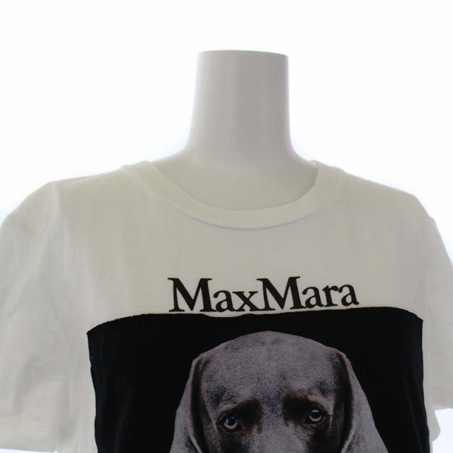 Max Mara(マックスマーラ)のマックスマーラ DOGSTAR 半袖 Tシャツ カットソー プリント M 白 レディースのトップス(Tシャツ(半袖/袖なし))の商品写真