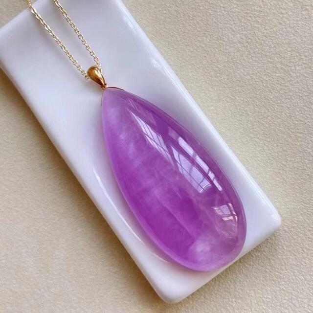 ⭐【高級】天然 クンツァイト ペンダントトップ k18 20.8g お買い得