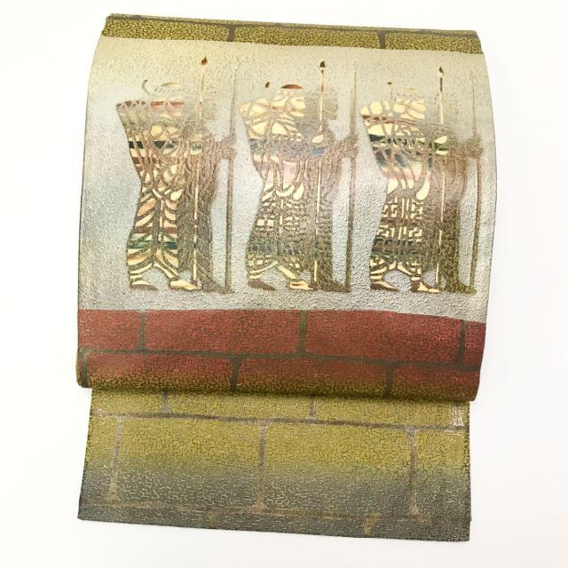 新品?正規品 袋帯 O-1617 牛首紬 証紙付 手織 石川県指定無形文化財