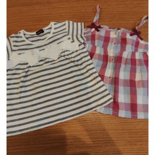 ベベ(BeBe)の子供服 まとめ売り女の子 カットソーbebe  2点セット(Tシャツ/カットソー)