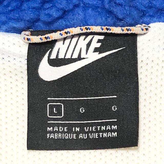 NIKE ナイキ ボア パーカー ジャケット スウォッシュ 刺繍 ロゴ 大きめ