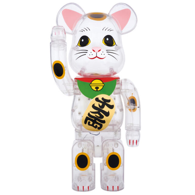 フィギュアBE@RBRICK 招き猫 透明400％