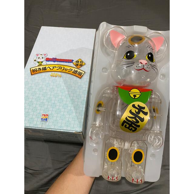 フィギュアBE@RBRICK 招き猫 透明400％