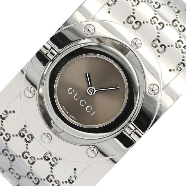 グッチ GUCCI トワールワイドバングルウォッチ 腕時計 レディース