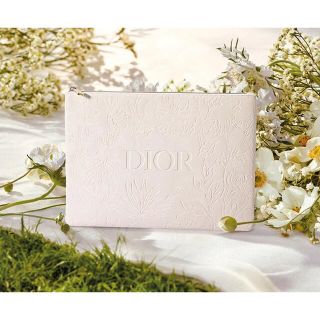 クリスチャンディオール(Christian Dior)のDior フラワーエンボスマザーズデイポーチ ノベルティ ホワイト白 非売品レア(ポーチ)