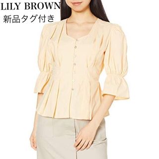 リリーブラウン(Lily Brown)の LILY BROWN タックデザインコットンブラウス(シャツ/ブラウス(長袖/七分))
